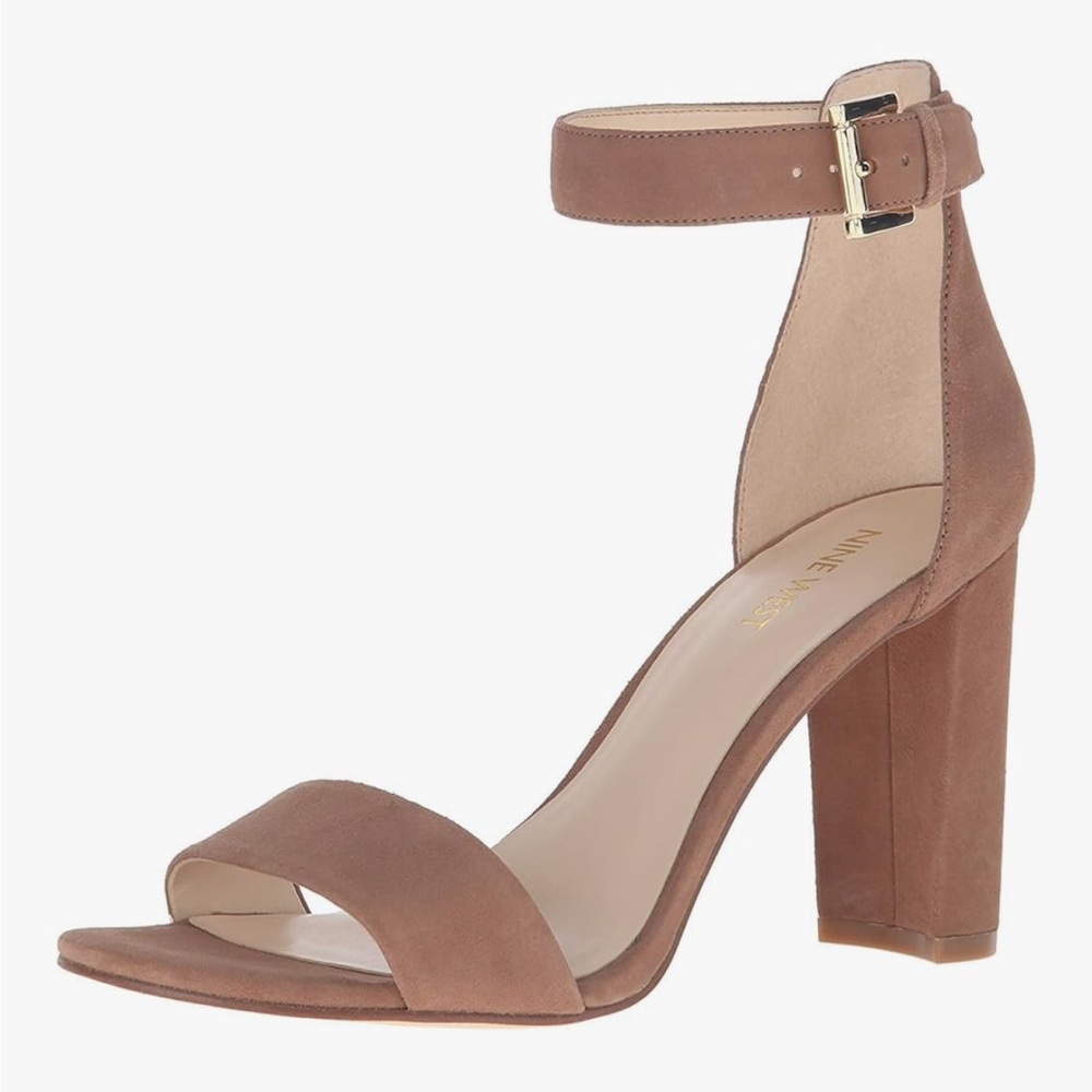 Nine West Brown Ankle Strap Heels